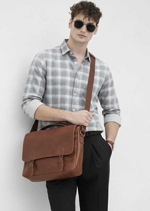 Grey Checkered Casual Shirt - Image 3