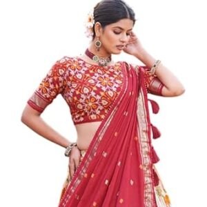 Silk With Patola Print And Foil Work Lehenga choli